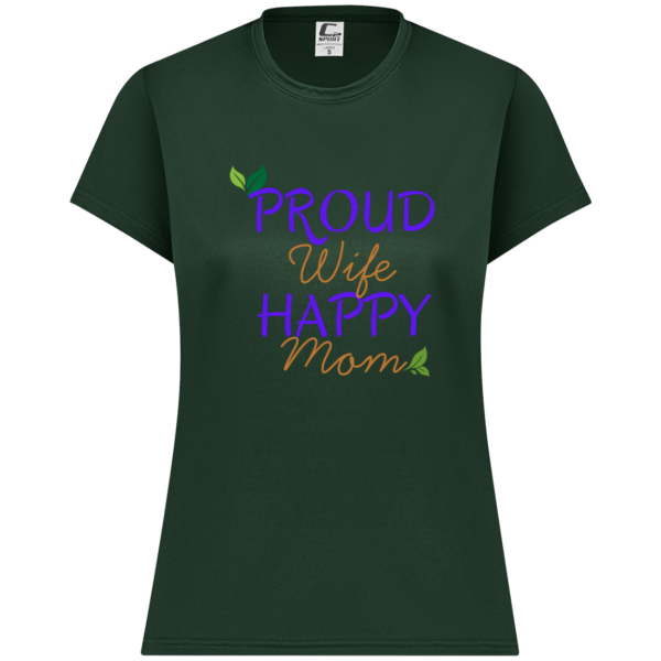 PriscaJoy Proud Happy Leaf Womens Performance Short Sleeve Tee