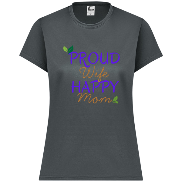 PriscaJoy Proud Happy Leaf Womens Performance Short Sleeve Tee