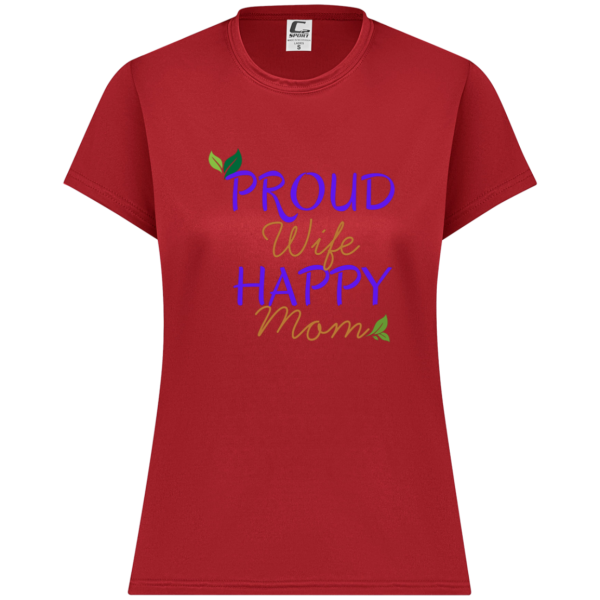 PriscaJoy Proud Happy Leaf Womens Performance Short Sleeve Tee