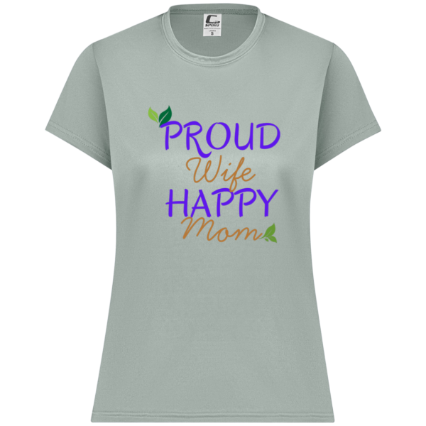 PriscaJoy Proud Happy Leaf Womens Performance Short Sleeve Tee