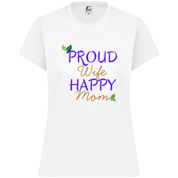 PriscaJoy Proud Happy Leaf Womens Performance Short Sleeve Tee