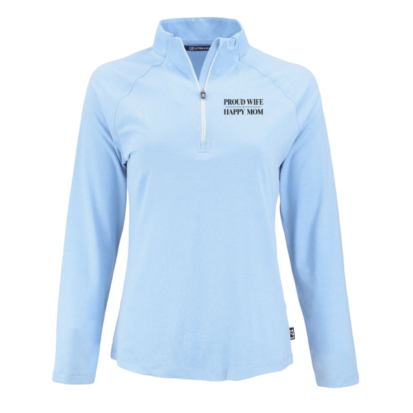 PriscaJoy Proud Happy Womens Coastline Recycled Quarter Zip
