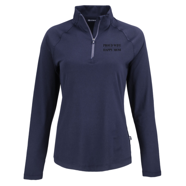 PriscaJoy Proud Happy Womens Coastline Recycled Quarter Zip