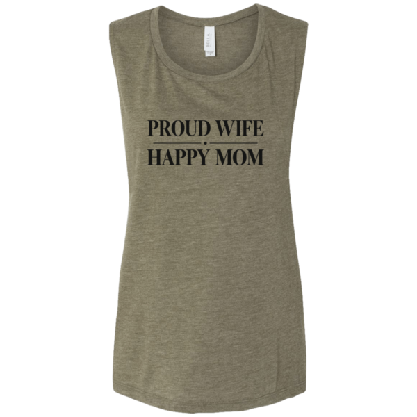 PriscaJoy Proud Happy Ladies' Flowy Muscle Tank