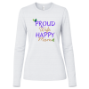 PriscaJoy Proud Happy Leaf Womens Jersey Long Sleeve Tee