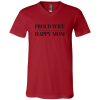 PriscaJoy Proud Happy Unisex Jersey SS V-Neck T-Shirt
