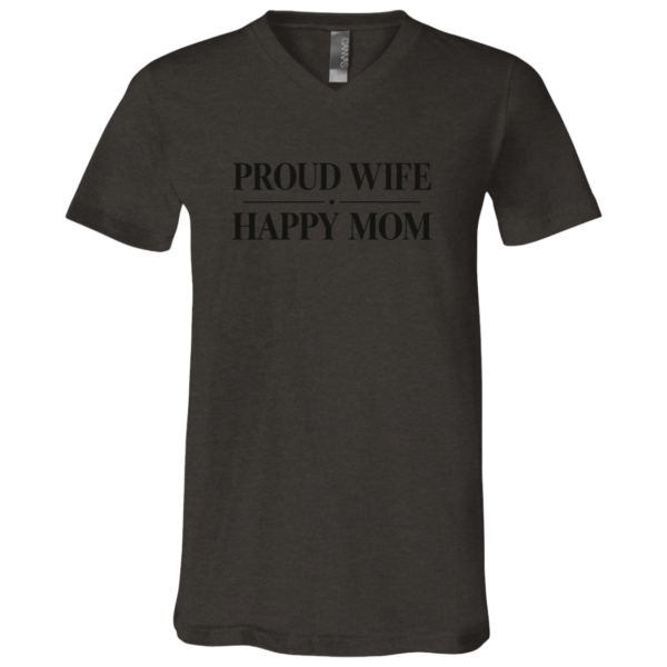PriscaJoy Proud Happy Unisex Jersey SS V-Neck T-Shirt