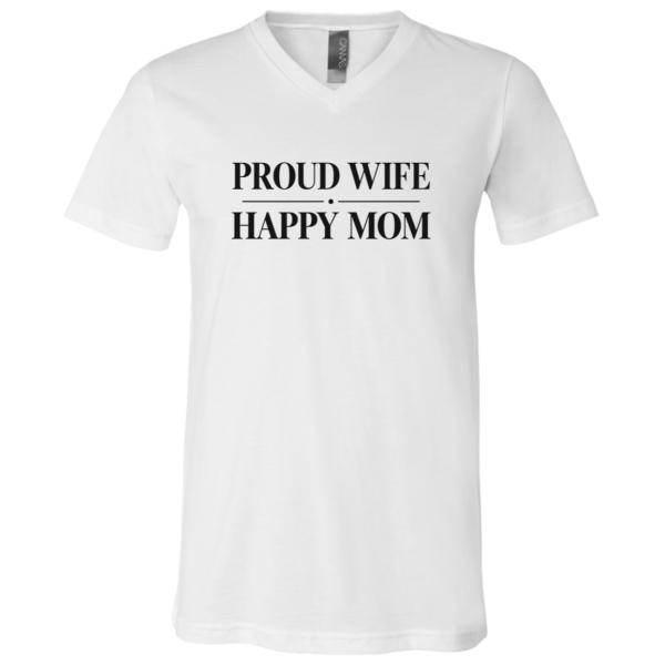 PriscaJoy Proud Happy Unisex Jersey SS V-Neck T-Shirt