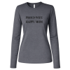 PriscaJoy Proud Happy Womens Jersey Long Sleeve Tee
