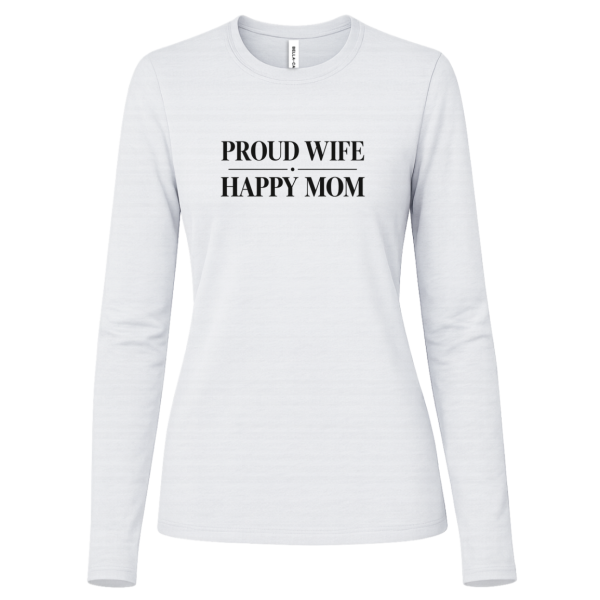 PriscaJoy Proud Happy Womens Jersey Long Sleeve Tee